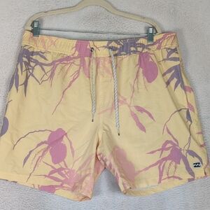 Billabong Men's‎ Yellow & Pink Tropical Board Shorts Size XXL